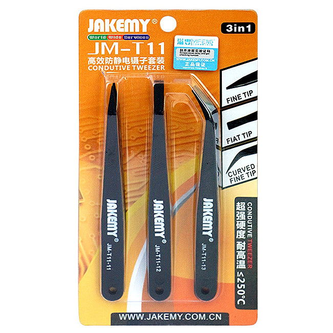 Jakemy Antistatik-Pinzette JM-T11, 3in1