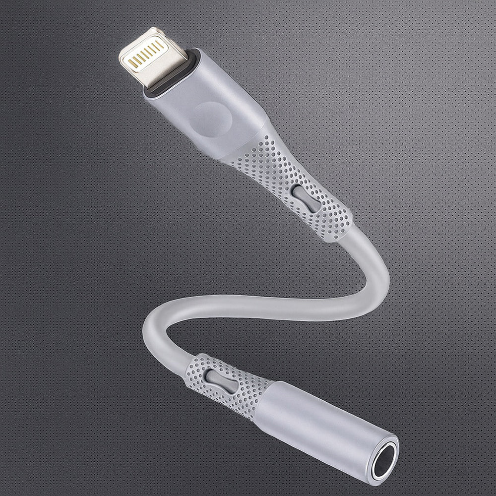 Audioadapter Lightning - 3.5mm Techsuit AC2 SoundFlex, Grau
