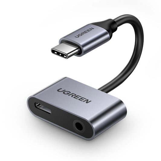 Audio-Adapter USB-C - 3,5 mm / USB-C UGREEN CM193, Grau