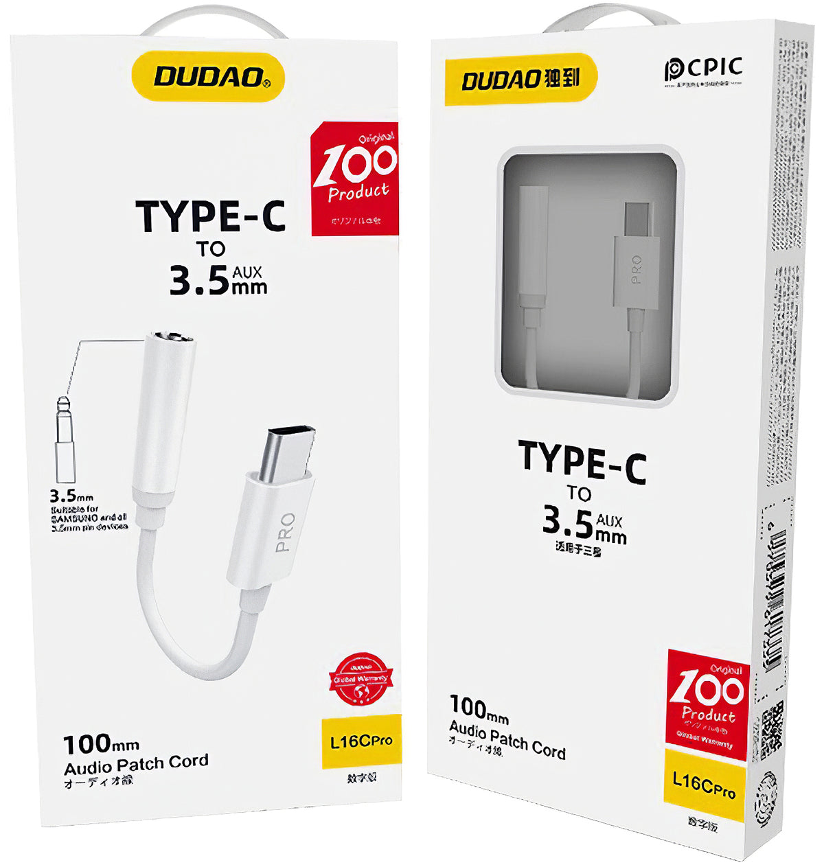 Dudao L16CPro Audio-Adapter USB-C auf 3.5mm Klinke | Weiß