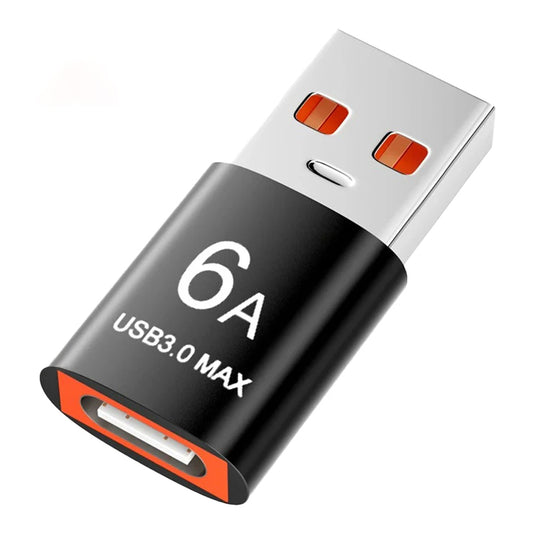 USB-C - USB-A Daten- und Ladeadapter Techsuit A5 HyperPort, Schwarz Orange