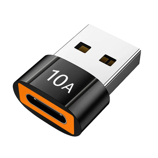 USB-C - USB-A Daten- und Ladeadapter Techsuit A7 HyperPort, Schwarz Orange
