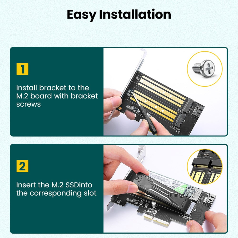 SSD-Schnittstellenadapter UGREEN CM302 (70504), NVMe M.2 / SATA - PCIe 3.0 X4