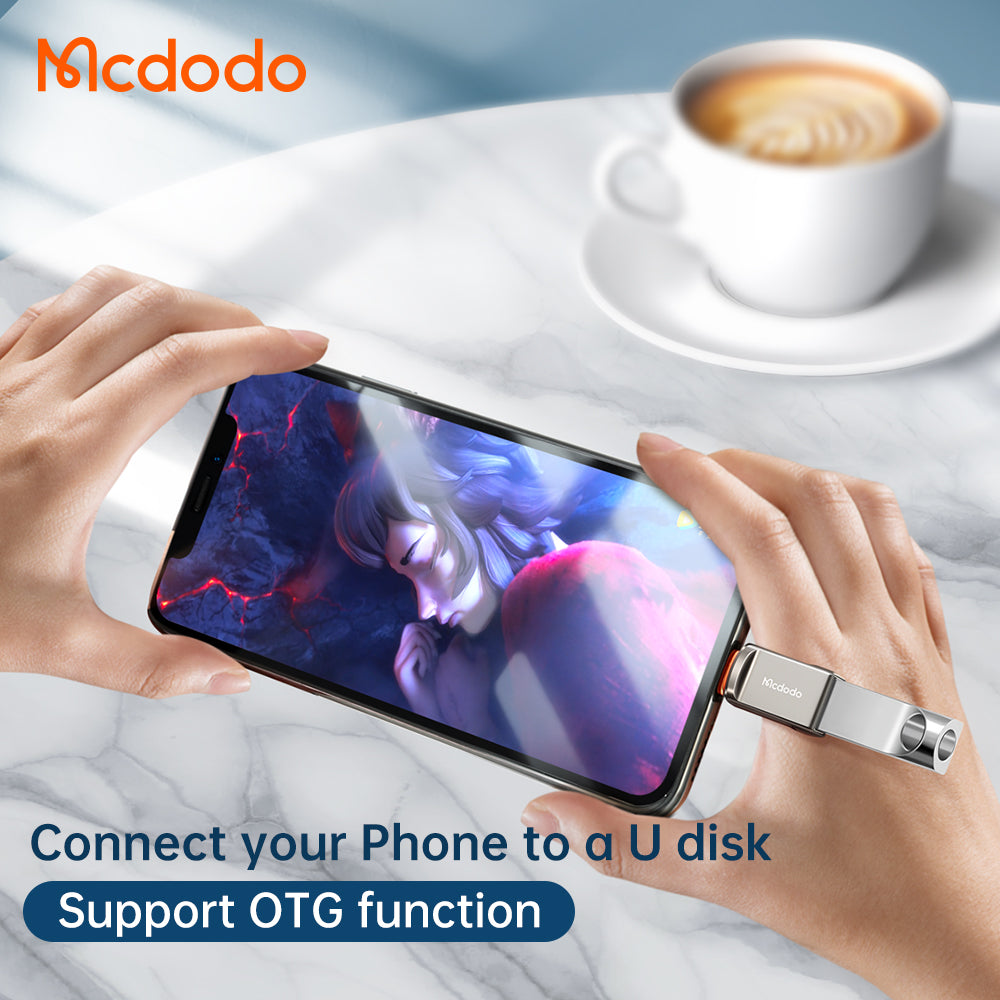 OTG Lightning - USB-A McDodo OT-8600 Adapter, Grau