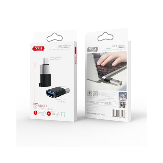 OTG Adapter USB-A - USB-C XO Design NB149-F, Black