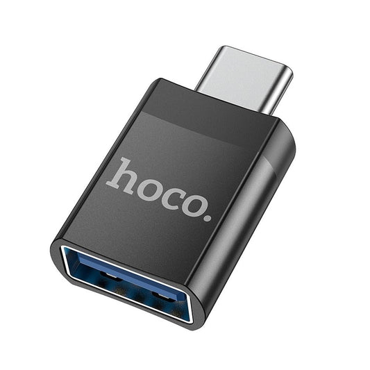 HOCO UA17 USB-C auf USB-A OTG Adapter USB-C, Schwarz