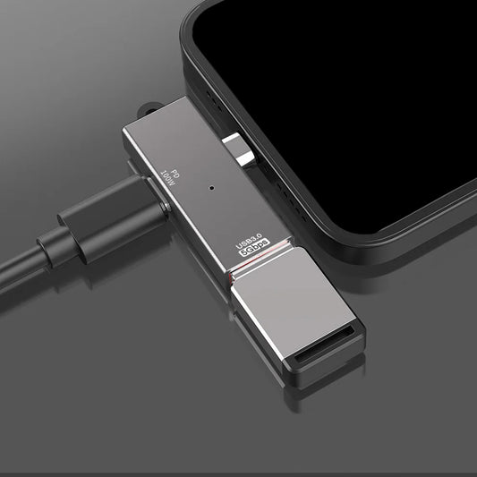 OTG Adapter USB-C - USB-A Techsuit A21, Grau