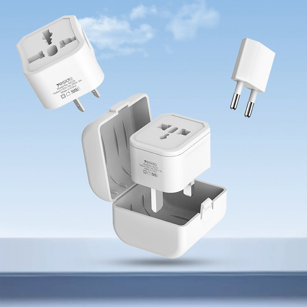 Netzwerkadapter Yesido MC25 Travel CN/ US / EU / UK, Weiß