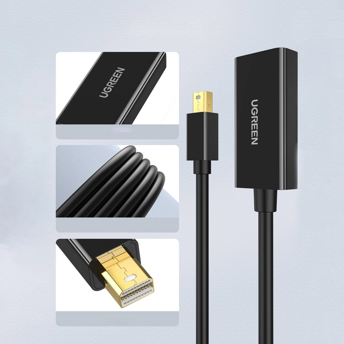 UGREEN MD112 Videoadapter, MiniDisplayPort - HDMI, 4K, Schwarz