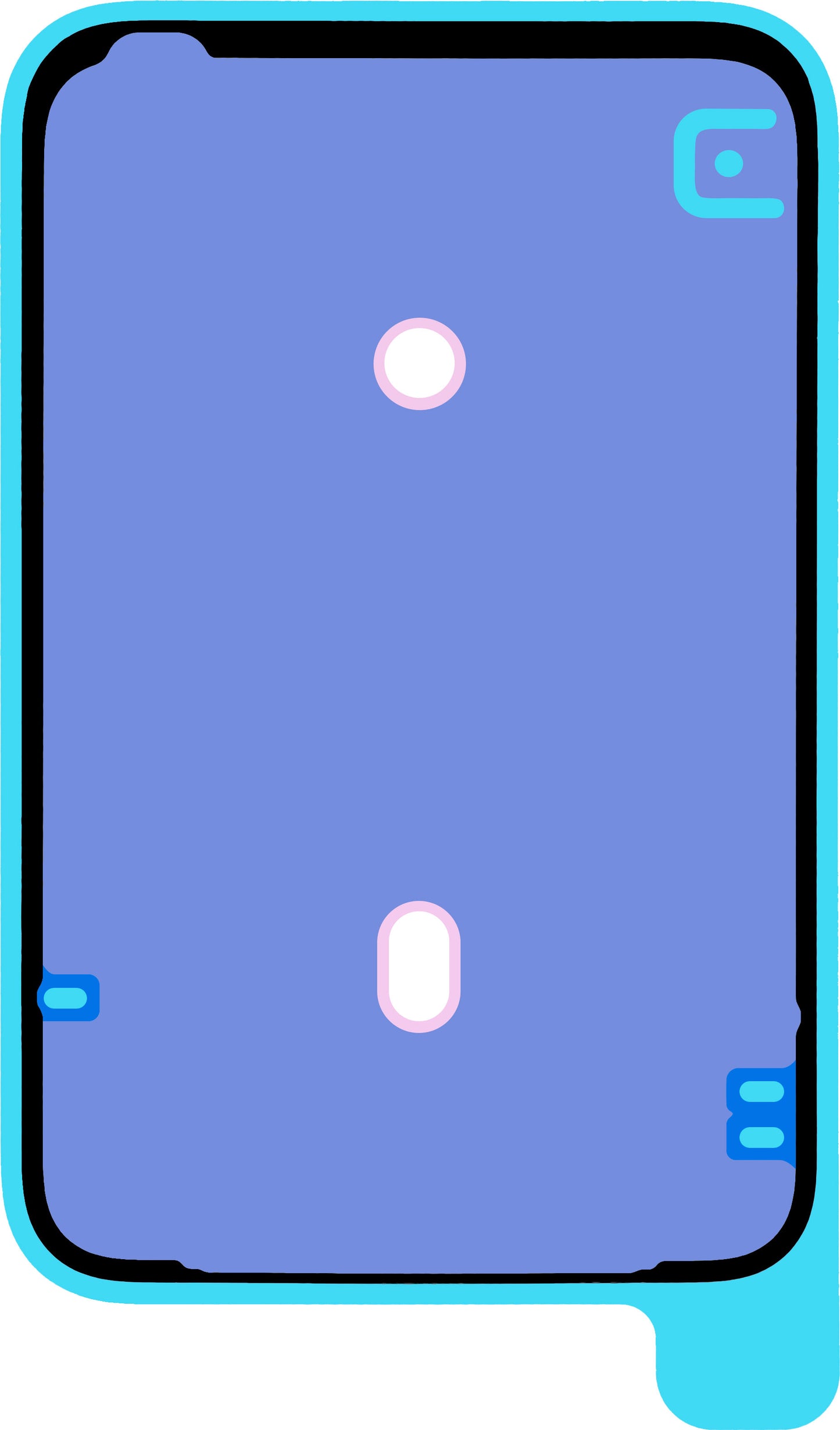 Klebstoff Batterieabdeckung Apple iPhone 17 Pro Max, Service Pack 923-12859