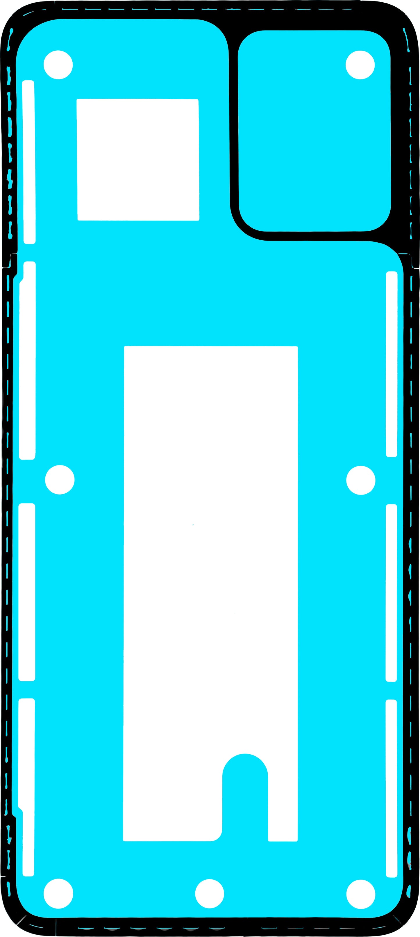 Klebstoff Batterieabdeckung Motorola Moto E13, Service Pack 5D78C23203