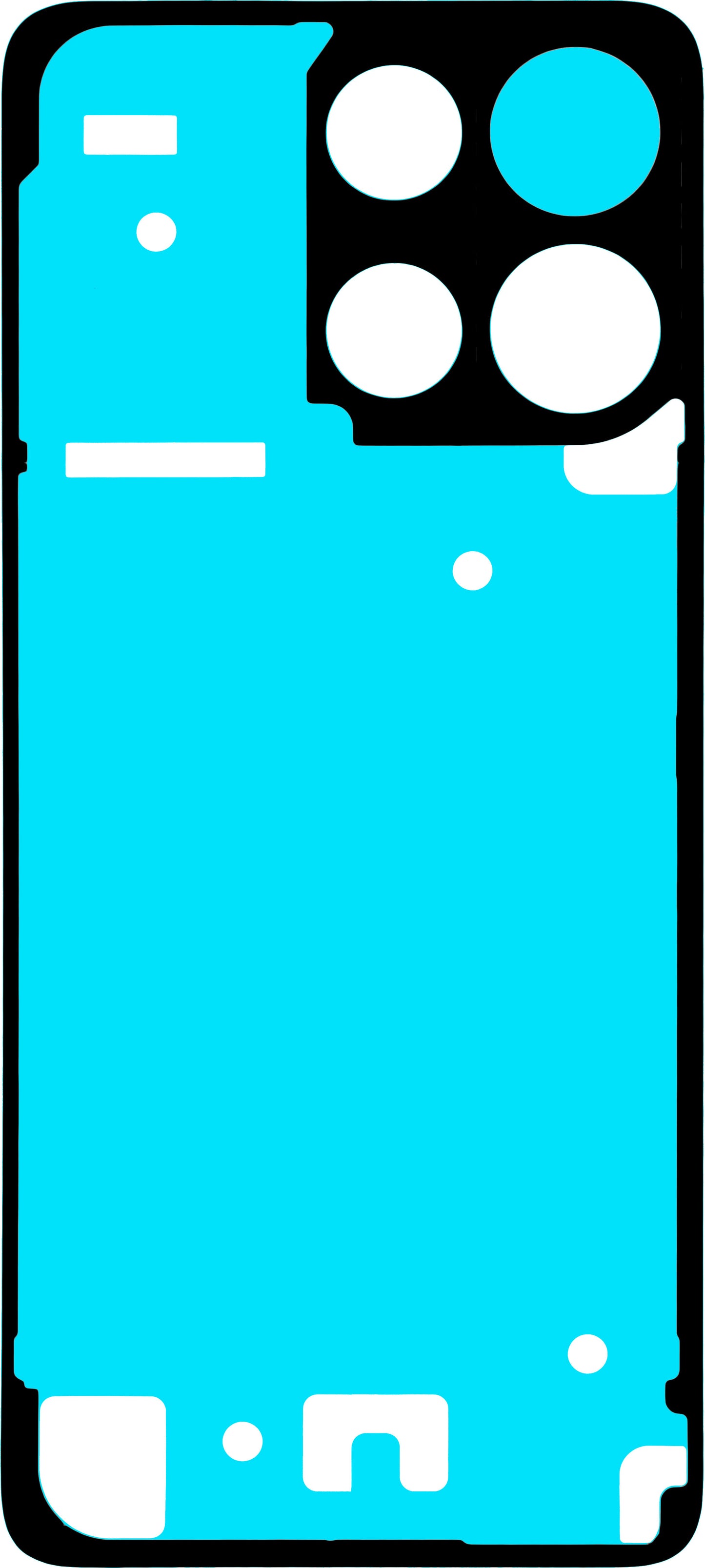 Klebstoff Batterieabdeckung Motorola Moto G15 / G15 Power, Service Pack 5948C29252