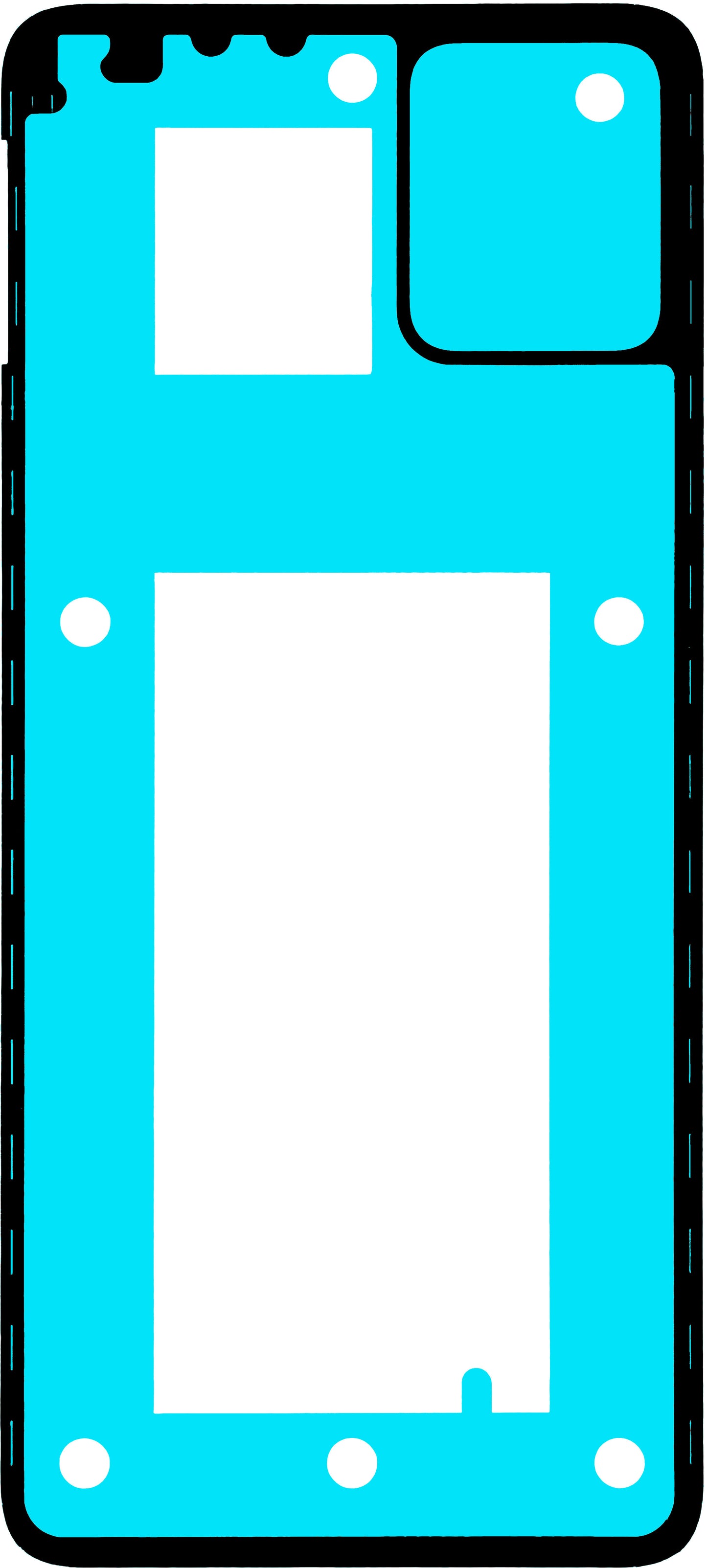 Klebstoff Batterieabdeckung Motorola Moto G32, Service Pack 5D78C21144
