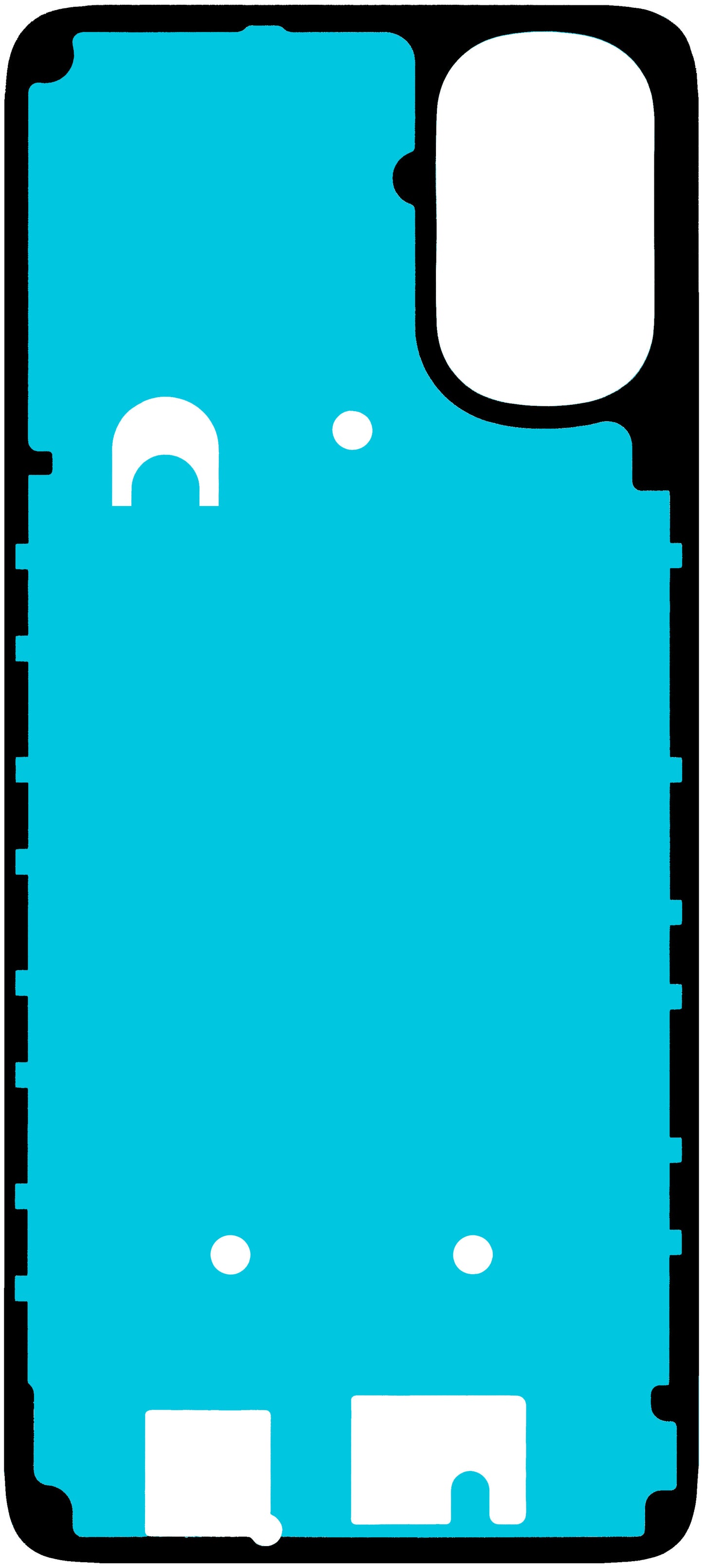 Klebstoff Batterieabdeckung Motorola Moto E32s / G22, Service Pack 5D78C20746