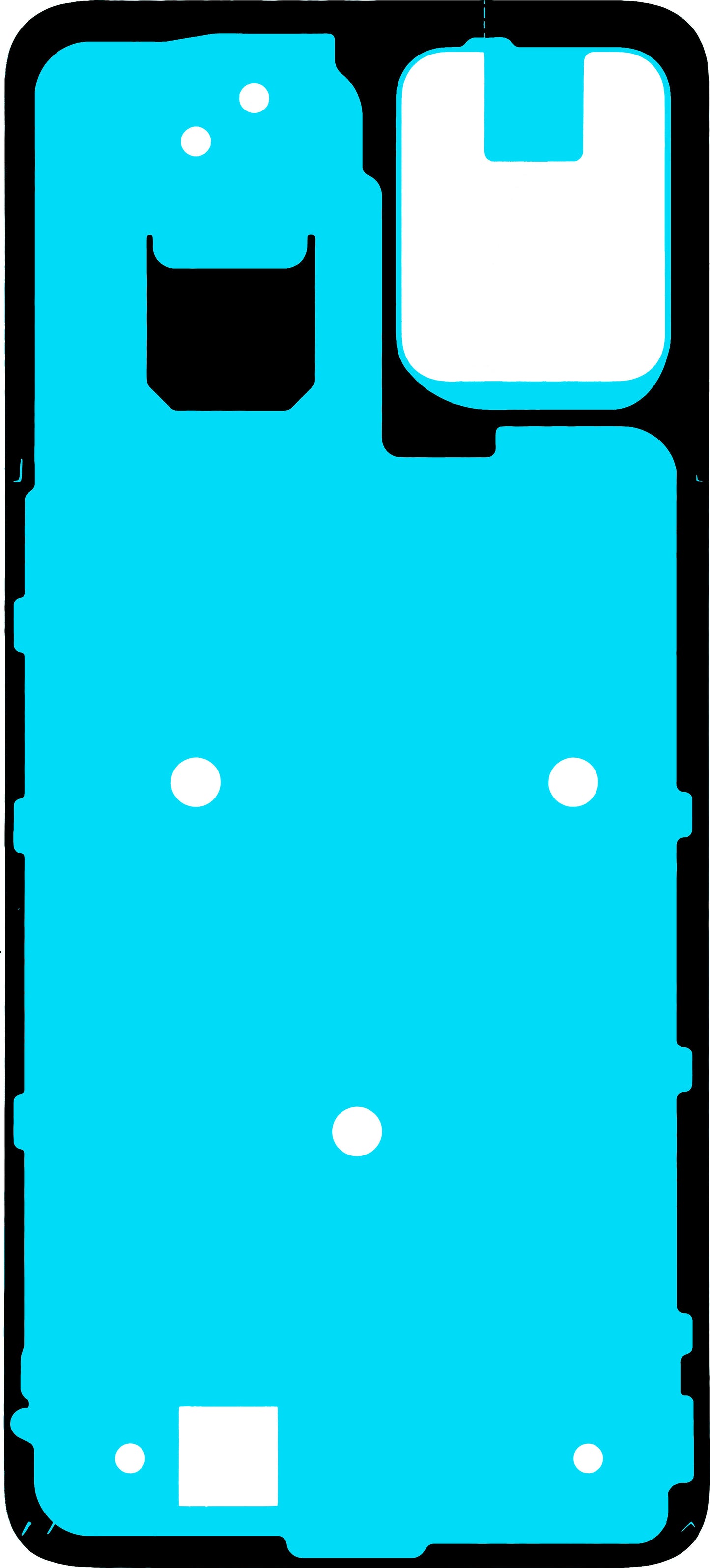 Klebstoff Batterieabdeckung Motorola Moto G23, Service Pack 5D78C22491