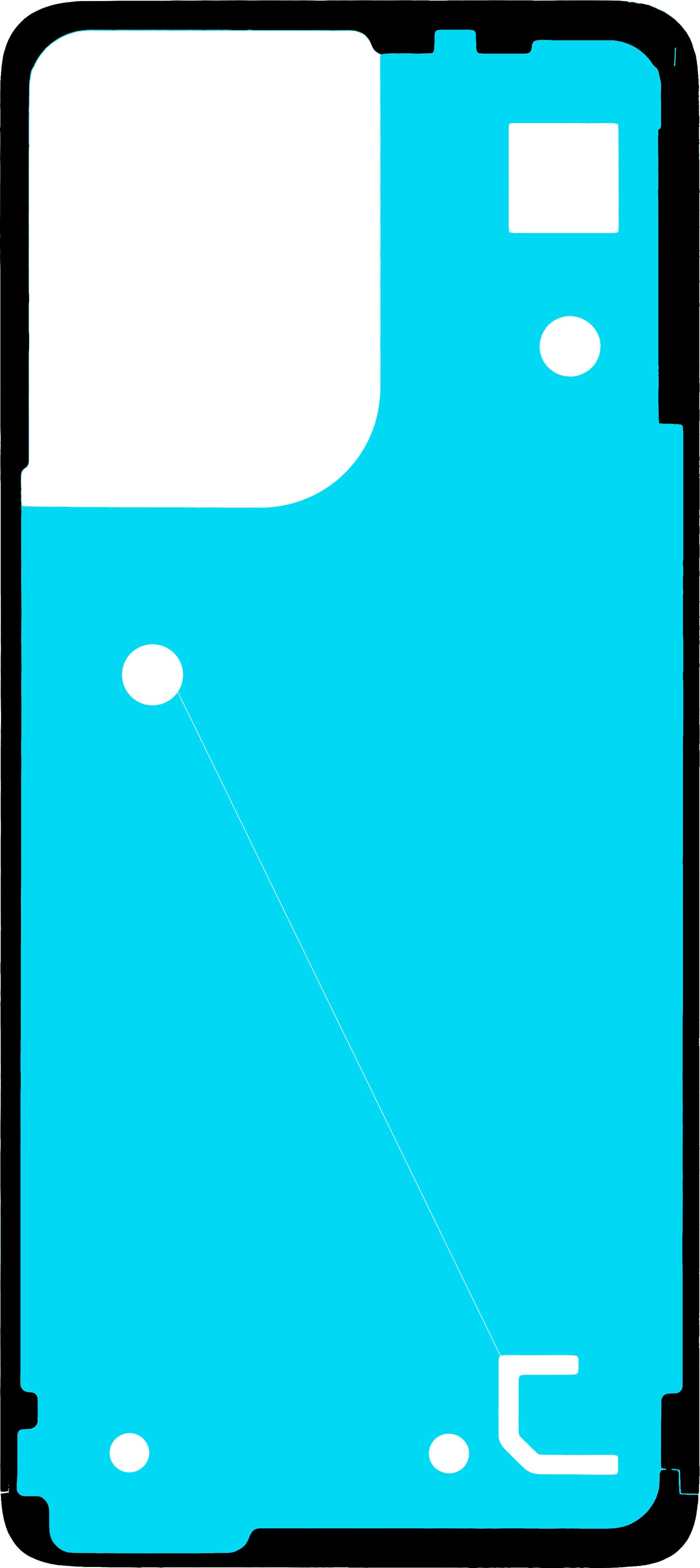 Klebstoff Batterieabdeckung Motorola Moto G55, Material PMMA, Service Pack 5D78C28715