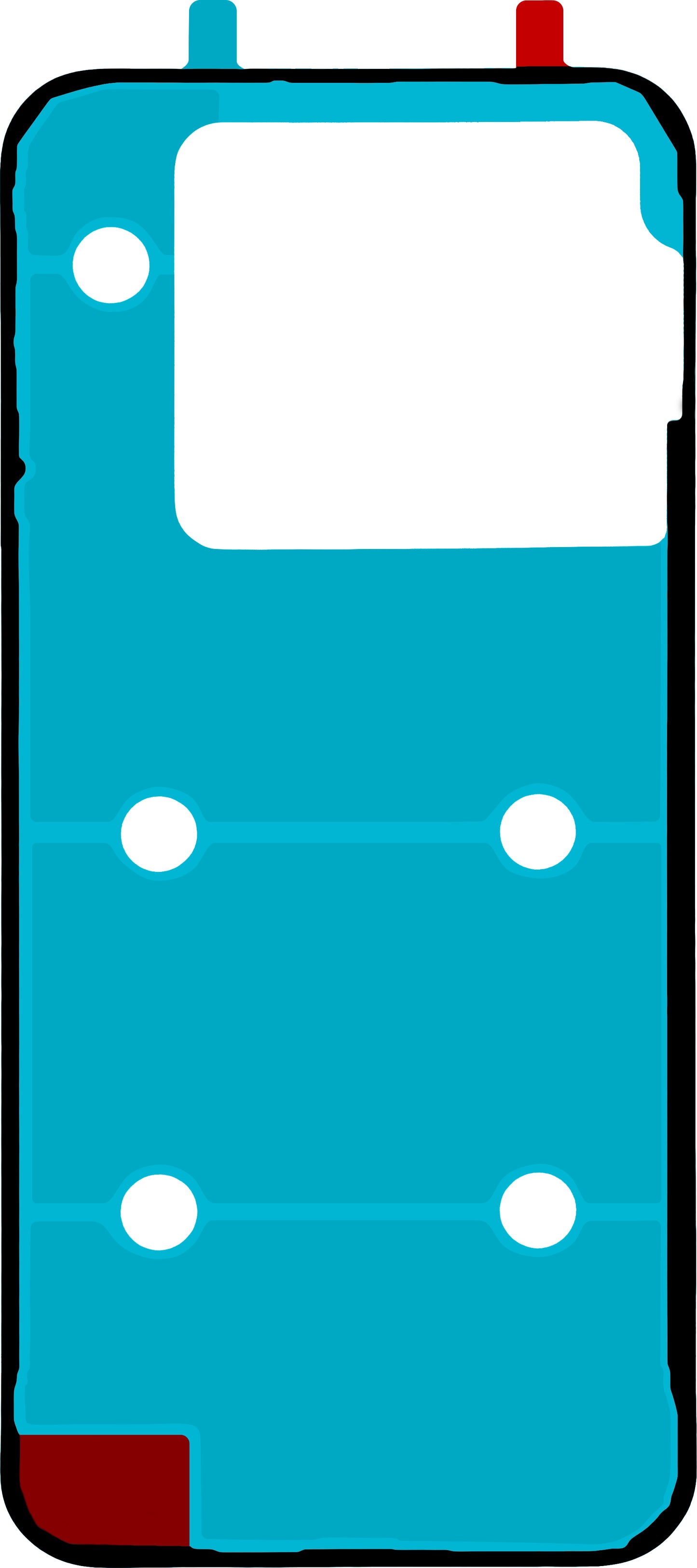 Sekundärkleber Batterieabdeckung Realme GT 8 Pro, Service Pack 612717000925