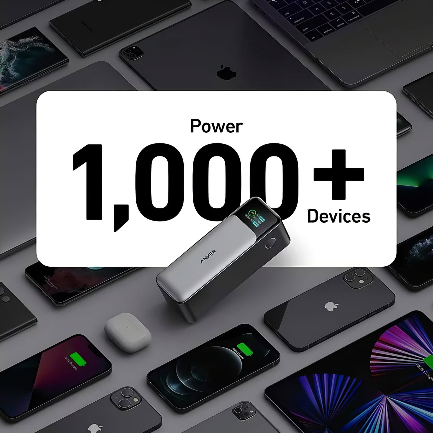 Externer Akku Anker 737, 24000mAh, 140W, QC + PD, 1 x USB-A - 2 x USB-C, Schwarz A1289011