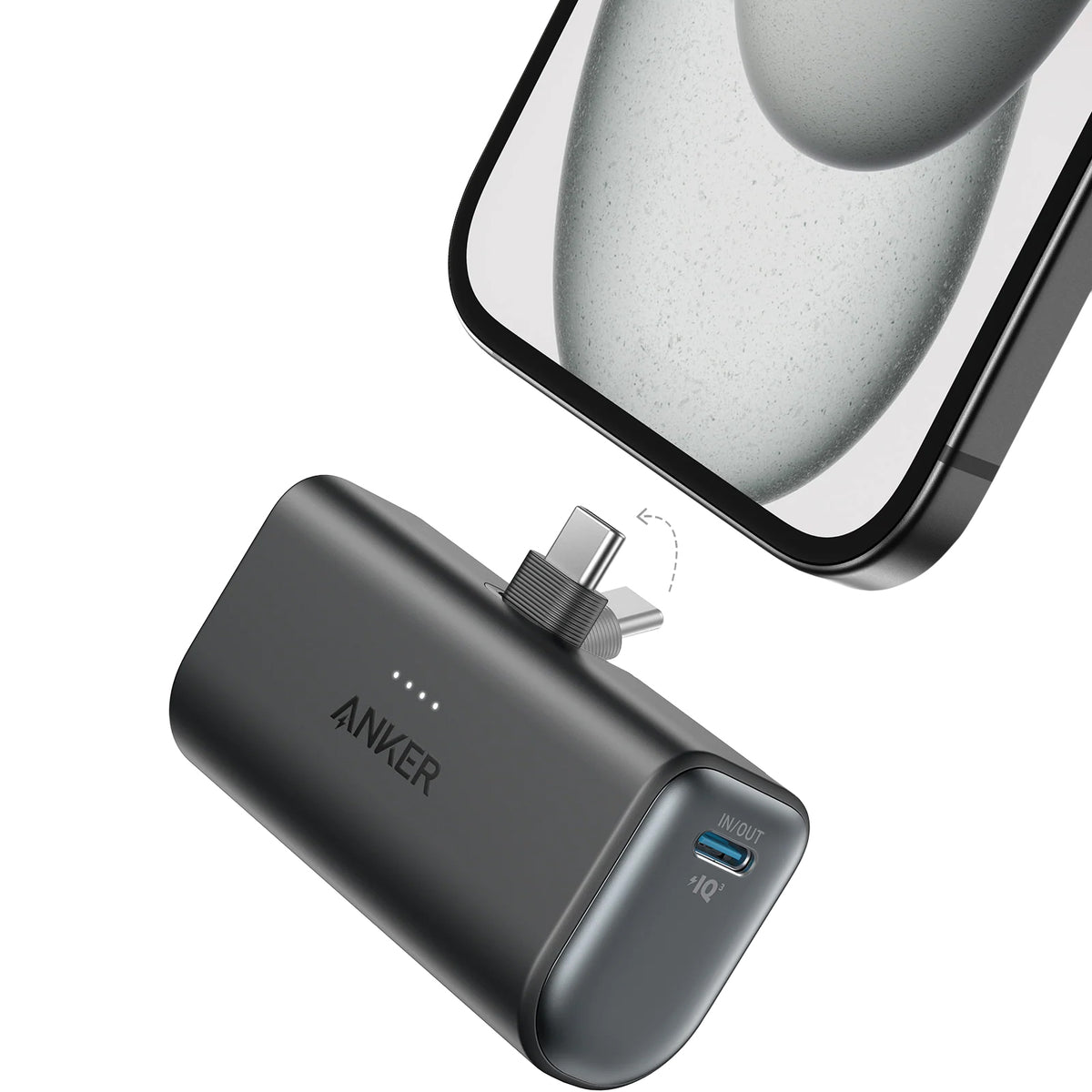 Externer Akku Anker Nano, 5000mAh, 22.5W, PD, 2 x USB-C, Schwarz A1653H11