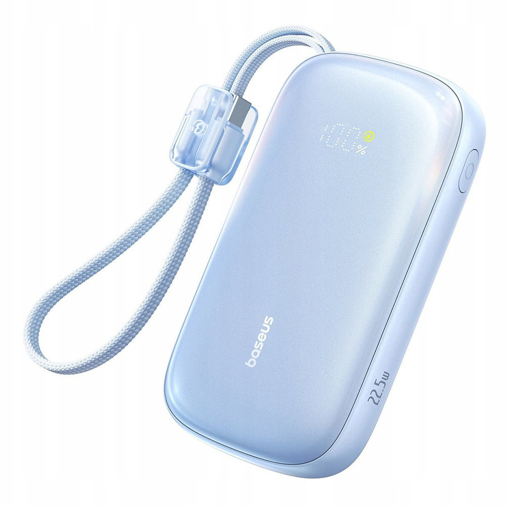 Externer Akku Baseus EnerFill FC21 Qpow 3 Ultra, 10000mAh, 22.5W, QC + PD, 1 x USB-A - 1 x USB-C, Blau E0027L03