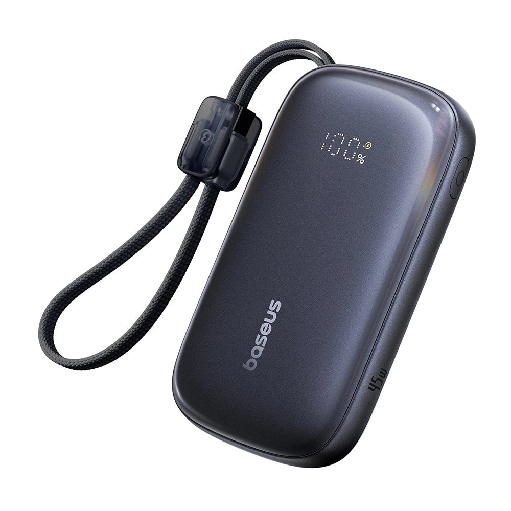 Externer Akku Baseus EnerFill FC21 Qpow 3 Ultra, 10000mAh, 45W, QC + PD, 1 x USB-A - 1 x USB-C, Schwarz E0027Q00