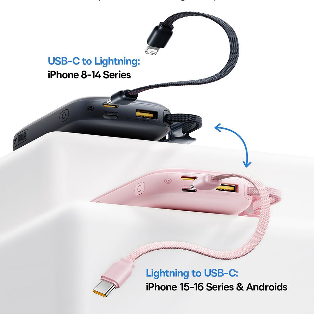 Externer Akku Baseus EnerFill FC21 Qpow 3 Ultra, 10000mAh, 45W, QC + PD, 1 x USB-A - 1 x USB-C, Schwarz E0027Q00