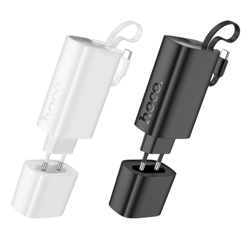 HOCO J148 2-in-1-Powerbank, 5000 mAh, 20 W, PD, 2 x USB-C, Weiß