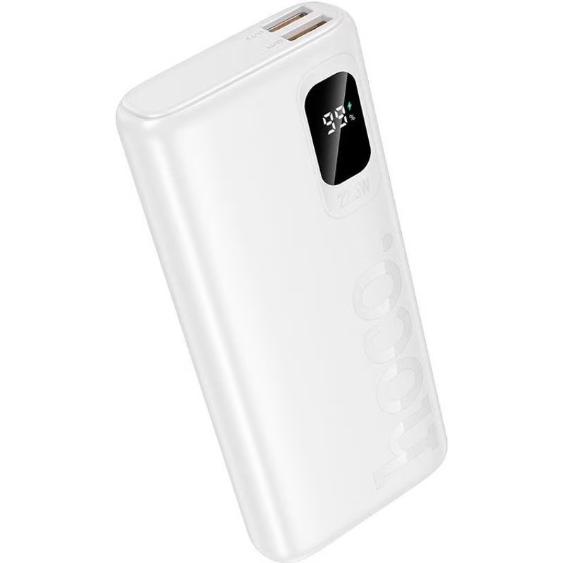 Externe Batterie HOCO J158 Pro Runner, 10000mAh, 22,5W, QC + PD, 1 x USB-C - 2 x USB-A, Weiß