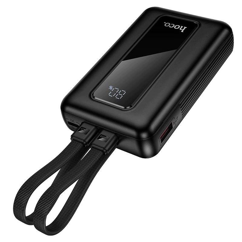 Externe Batterie HOCO J162, 10000mAh, 22,5W, QC + PD, 1 x Lightning - 1 x USB-A - 2 x USB-C, Schwarz