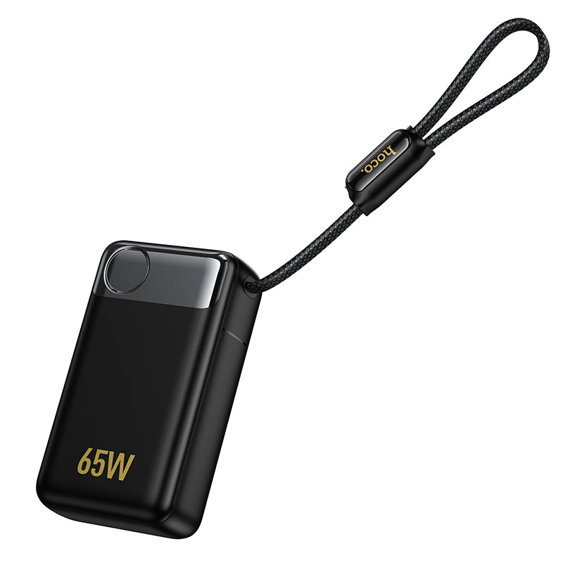 Externe Batterie HOCO Q53, 12000mAh, 65W, QC + PD, 1 x USB-A - 2 x USB-C, Schwarz