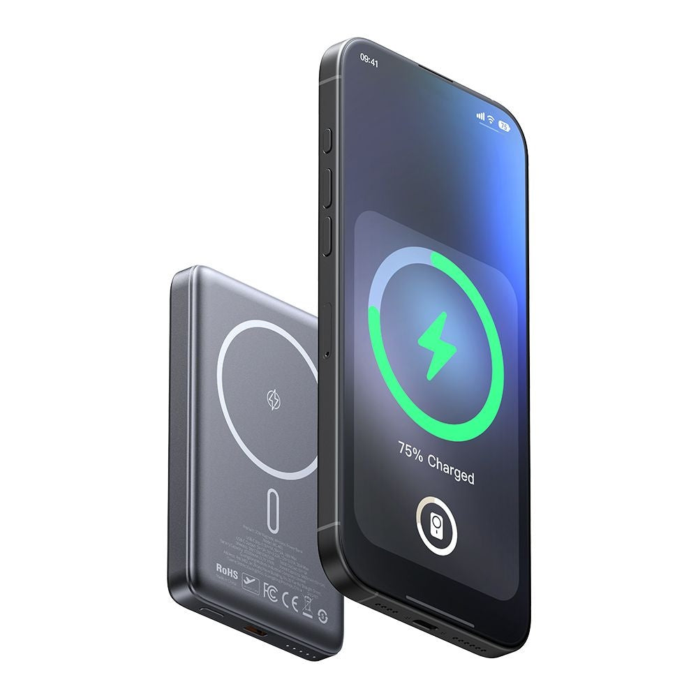 Externer Wireless-Akku McDodo MC-4651 Meta, 10000mAh, 20W, PD + FQI, 1 x QI - 1 x USB-C, Schwarz