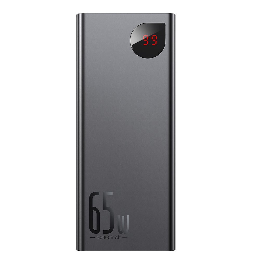 Baseus Adaman Powerbank 20000mAh | 65W QC + PD | 1x USB-C & 2x USB-A | Schwarz
