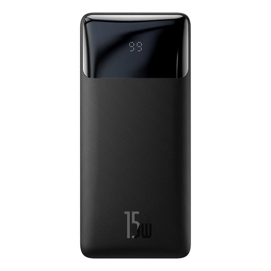 Baseus Bipow Externer Akku, 10000mAh, 15W, 1 x USB-C - 2 x USB-A, Schwarz PPBD050001