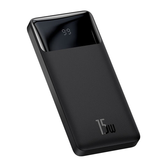 Baseus Bipow Externer Akku, 10000mAh, 15W, 1 x USB-C - 2 x USB-A, Schwarz PPBD050001