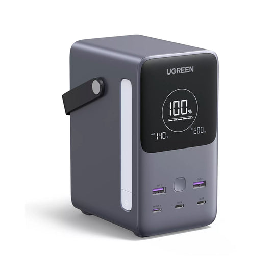 Externer Akku UGREEN PB770, 48000mAh, 300W, QC + PD, 2 x USB-A - 3 x USB-C, Grau