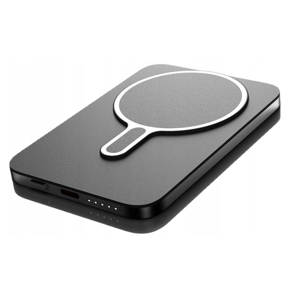 Externer Wireless-Akku 3MK MagSnap Go, 5000mAh, 20W, PD + FQI, 1 x QI - 1 x USB-C, Grau