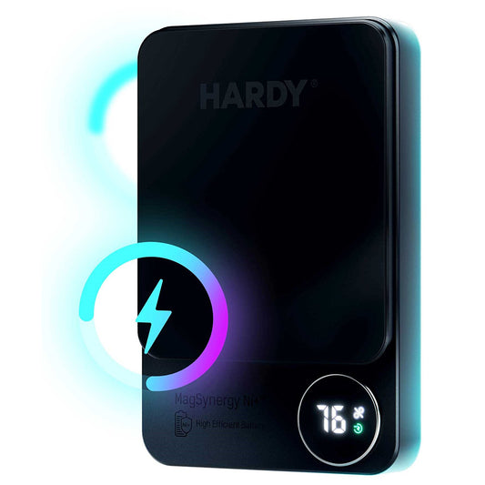 Externer Wireless-Akku 3MK MagSynergy Ni+, 5000mAh, 22.5W, PD + FQI, 1 x QI - 1 x USB-C, Schwarz