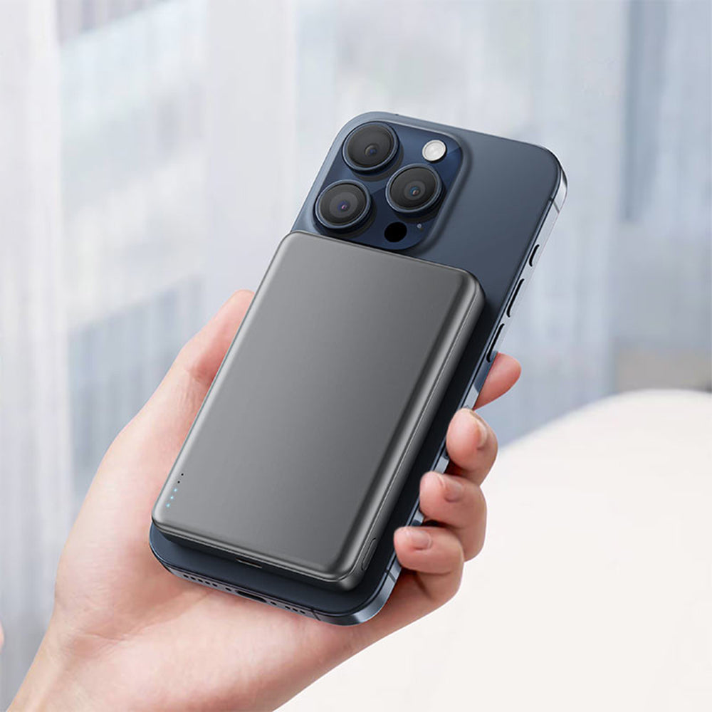 Externer Wireless Akku Acefast M12, 10000mAh, 20W, PD + FQI, 1 x QI - 1 x USB-C, Schwarz