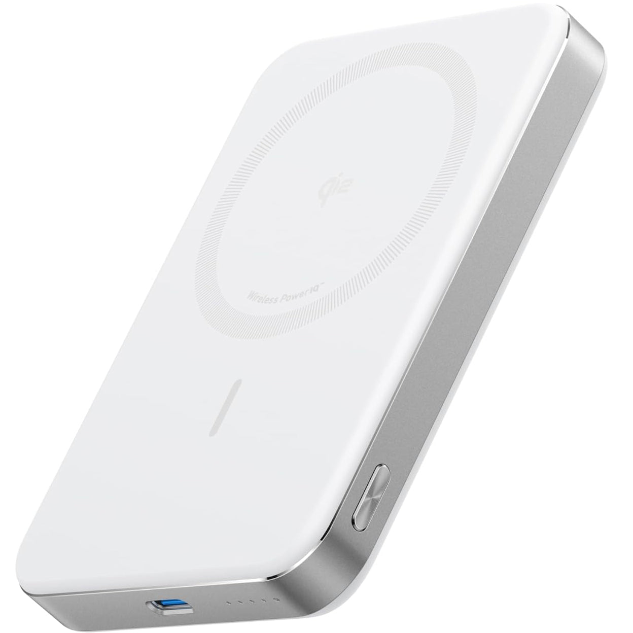 Anker MagGo Slim Wireless External Battery, 10000mAh, 30W, PD + FQI, 1 x QI - 1 x USB-C, White A1664H21 A1664H21