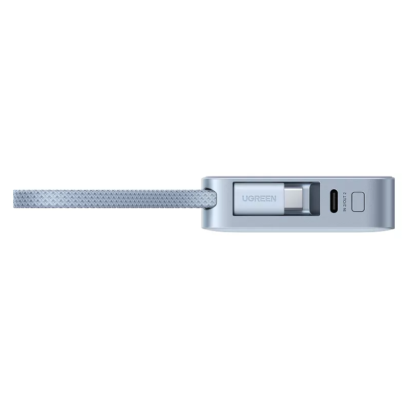 Wireless Powerbank UGREEN MagFlow PB773 (65958), 10000mAh, 25W, PD + FQI, 1 x QI - 2 x USB-C, Blau