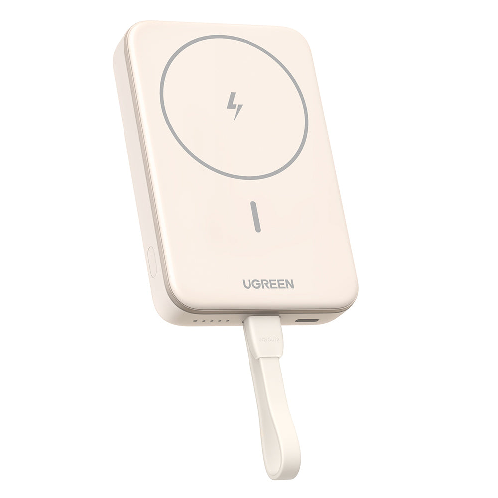 Externer Wireless-Akku UGREEN PB760, 10000mAh, 20W, PD + FQI, 1 x QI - 1 x USB-C, Beige