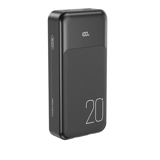 Externer Akku XO Design PR249, 20000mAh, 22.5W, QC + PD, 1 x Lightning - 1 x USB-A - 2 x USB-C, Schwarz