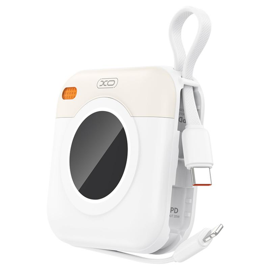 Externer Akku XO Design PR258, 10000mAh, 20W, QC + PD, 1 x Lightning - 1 x USB-C, Beige