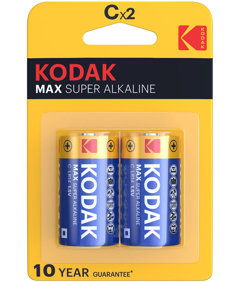 Kodak Max Super Batterie, LR14, 2 Stück Set