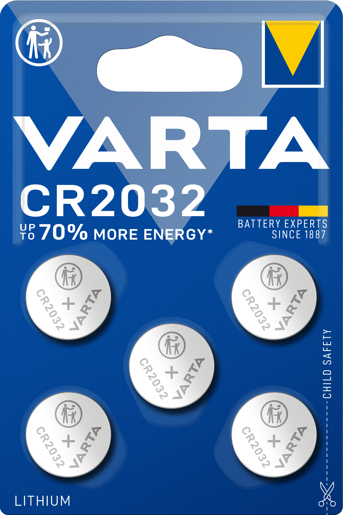 Varta-Batterien, CR2032, Satz 5 Stück