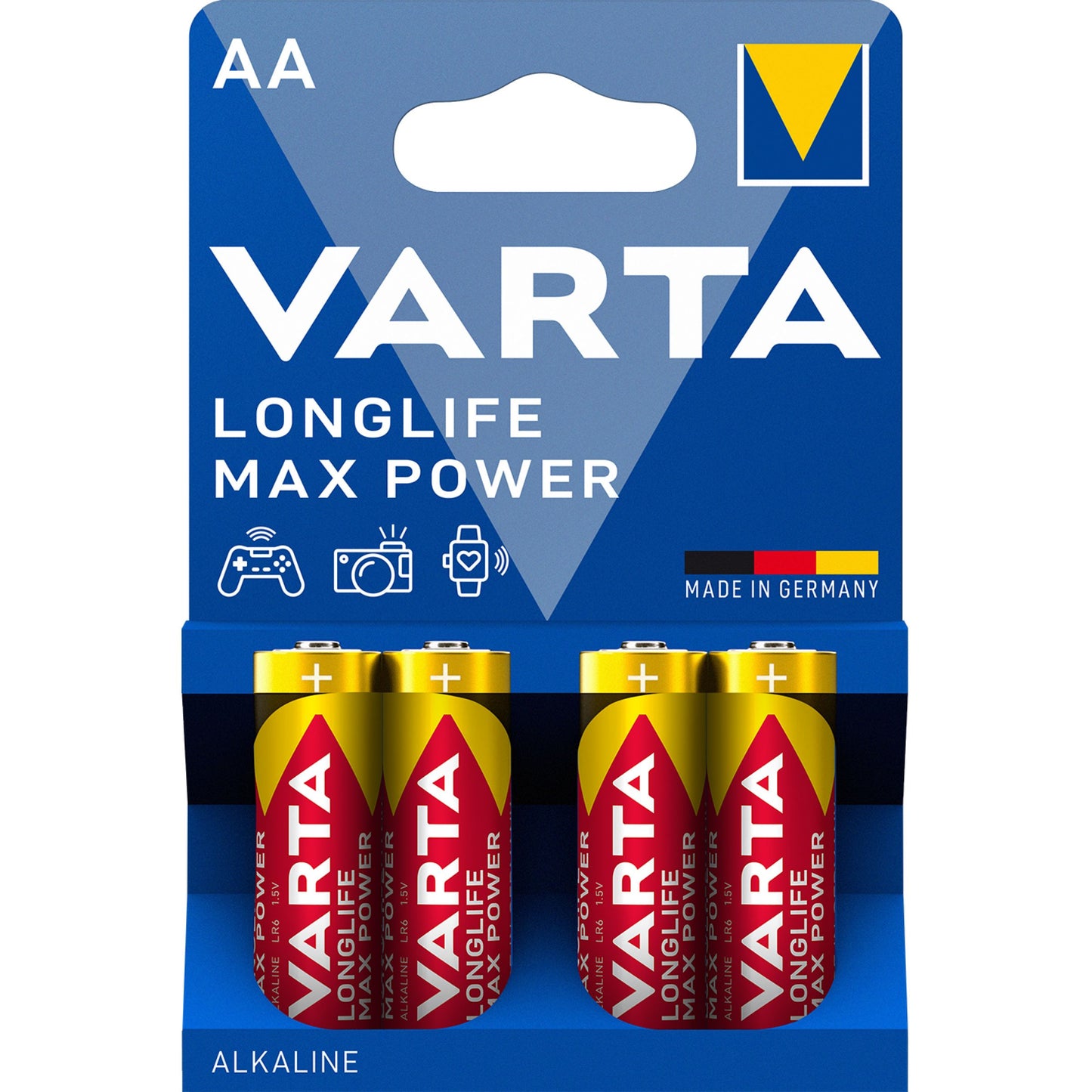 Varta Longlife Max Power 4706 Batterie, AA / LR6, Set 4 Stück