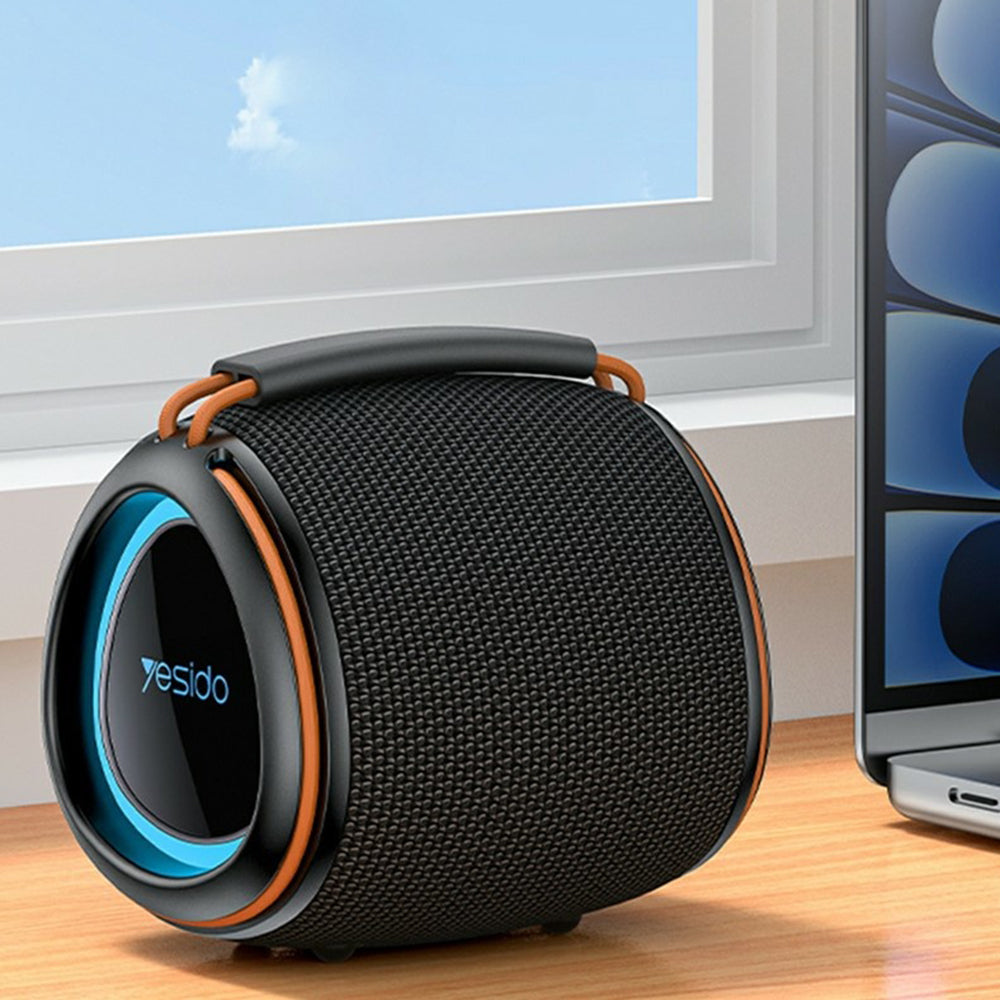 Tragbarer Bluetooth-Lautsprecher Yesido YSW40, 8W, RGB, Schwarz