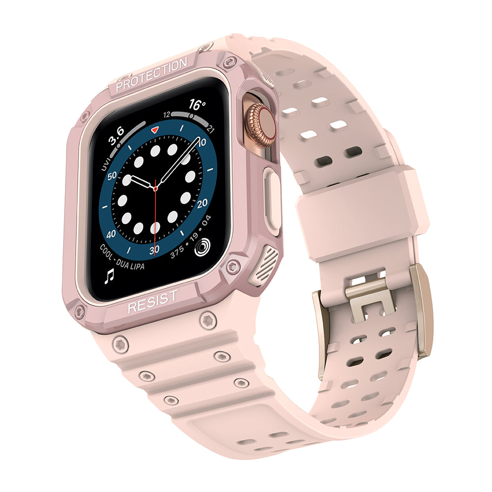 OEM Armored Hülle & Armband für Apple Watch 41/40/38mm | Rosa | 2-in-1