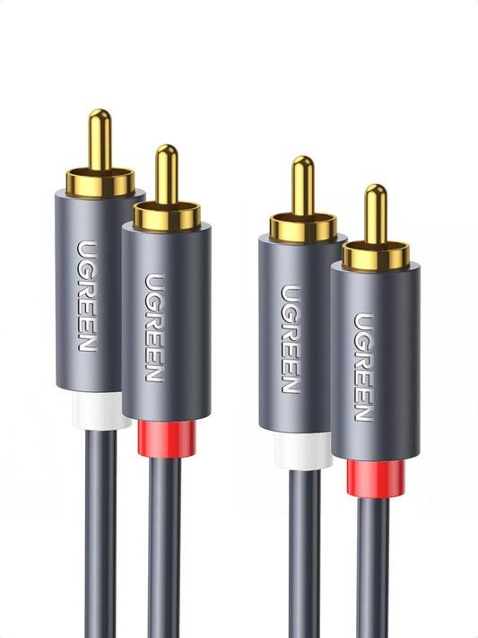 Audiokabel 2 x RCA - 2 x RCA UGREEN AV104, 1.5m, Grau