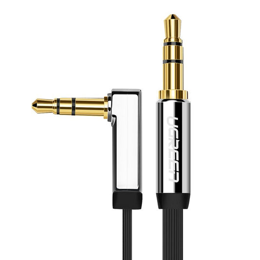 Audiokabel 3.5mm - 3.5mm UGREEN AV112 abgewinkelt, 1m, Schwarz